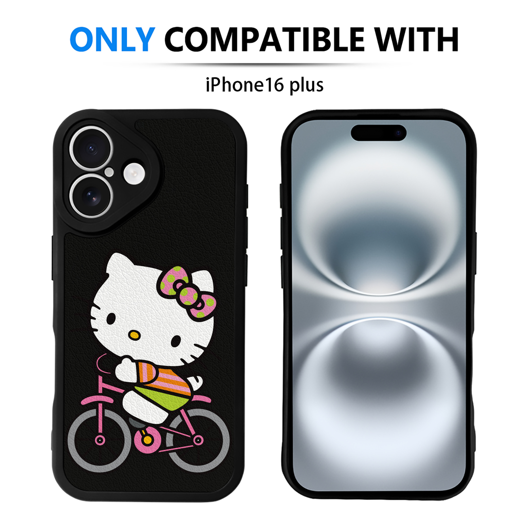 （画像用） Hello Kitty ハローキティ 【iPhone 16シリーズ対応】シリコンスマホケース（レザー調） 材質：シリコン